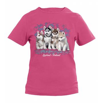 Fuchsia Husky puppies, Lapland Kids T-shirt