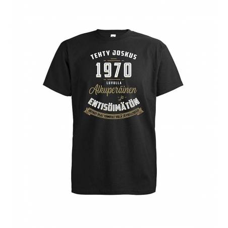 Musta DC Tehty joskus 1970 luvulla T-paita