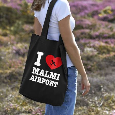 I Love Malmi Airport Shopping Bag Long Handles