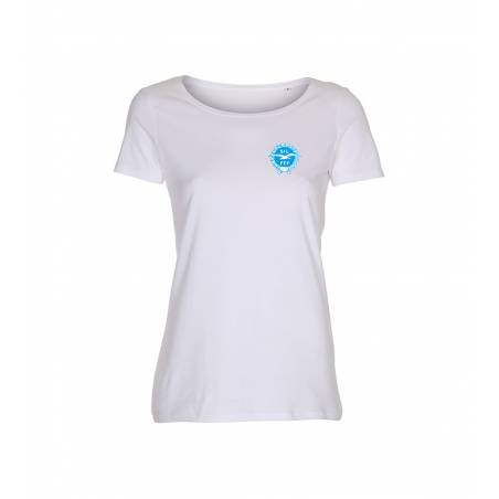 Valkoinen Ilmailuliitto Slim T-paita, luomupuuvillaa