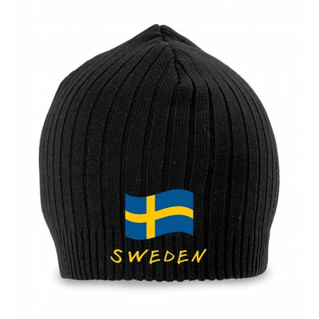Musta Ruotsin lippu + Sweden  pipo