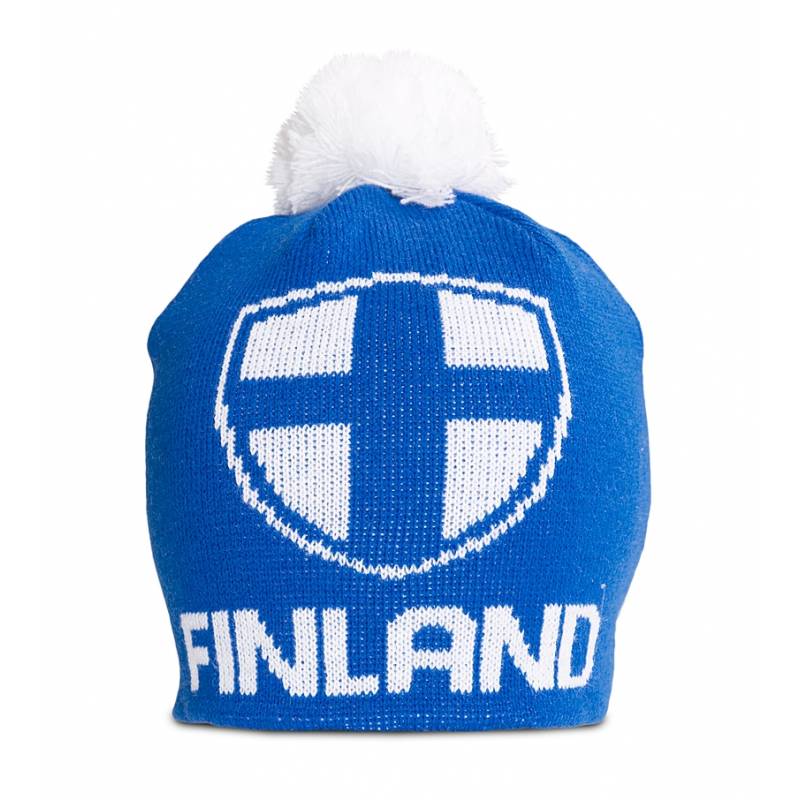 Sini/Valkoinen Suomi Finland Tupsupipo