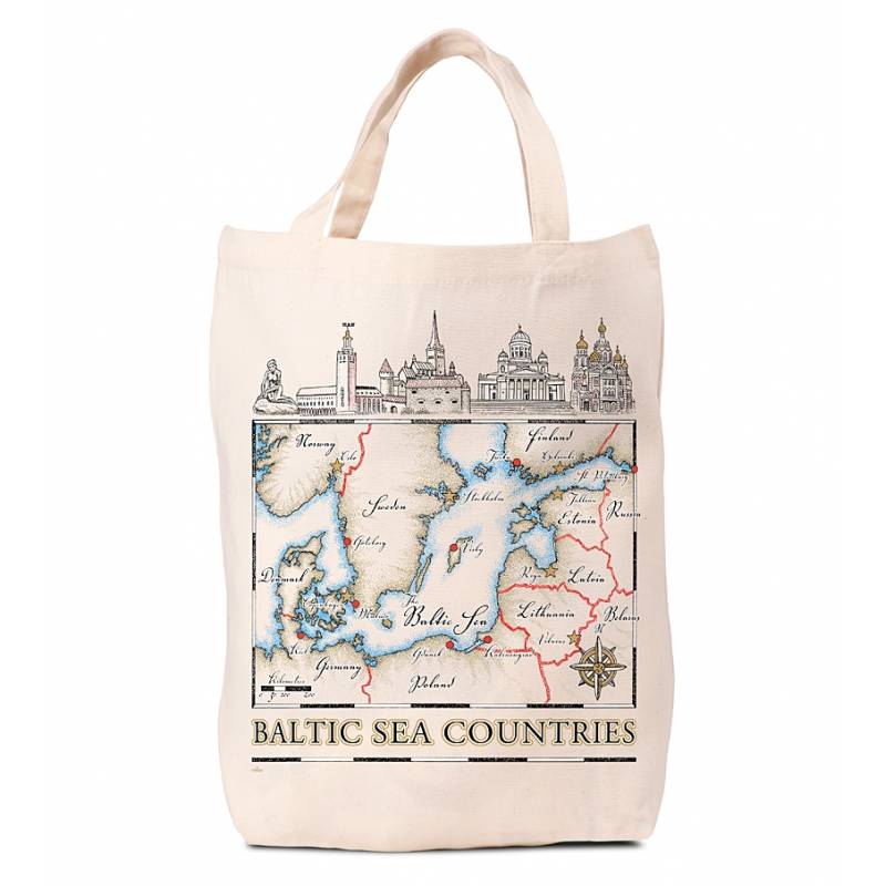 Natural Baltic Sea map Bag