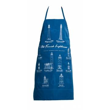 Navy Blue Old Finnish  lighthouses Apron