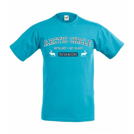 Azure sininen Arctic Circle T-paita Teksti