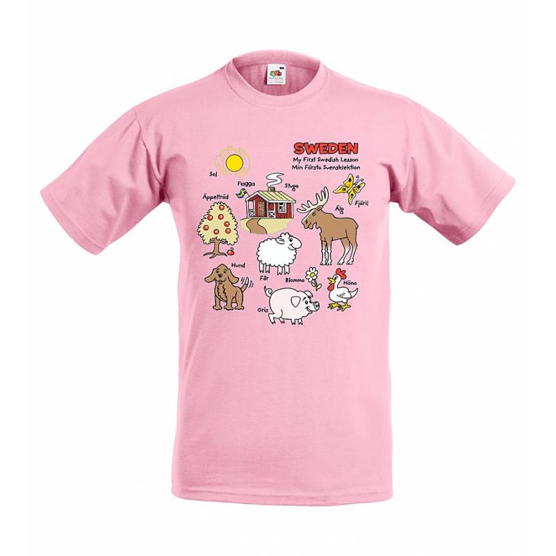 Pink My first Swedish lesson T-shirt