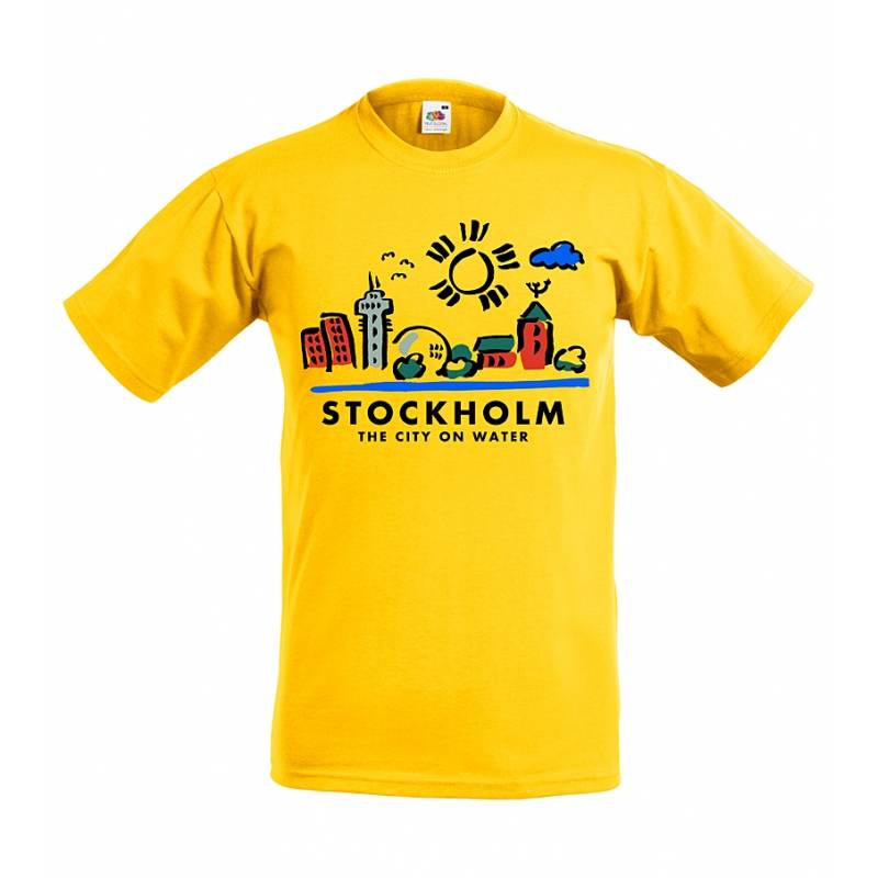 Keltainen City on water Lasten T-paita