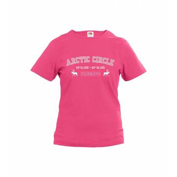 Fuksia Arctic Circle Lasten T-paita Teksti