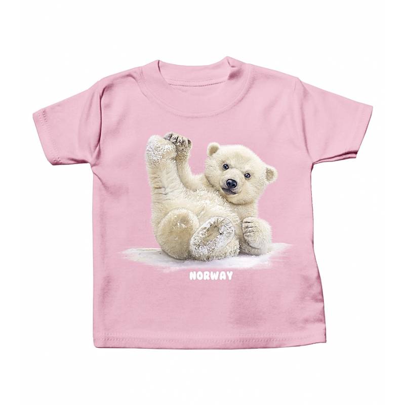 Sliding Polar Bear Cub, Norway Baby T-shirt