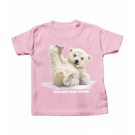 Pinkki JHK Sliding Polar Bear Cub Baby T-shirt