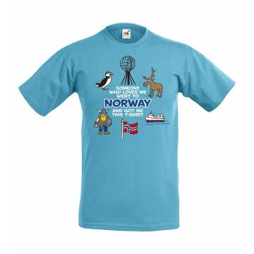 Azure Blue Someone who loves...Norway Kids T-shirt