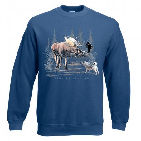 Navy Blue DC Finnish moose hunting Sweatshirt