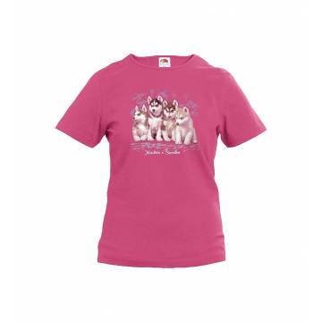 Fuchsia Husky puppies Sweden Kids T-shirt
