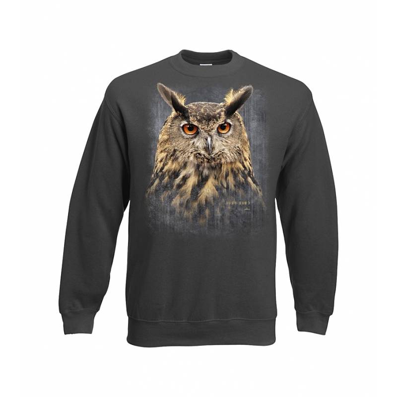 Charcoal DC Eagle-owl, Bubo bubo Sweatshirt