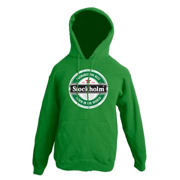 Kelly Green Stockholm "Beer label" Hoodie