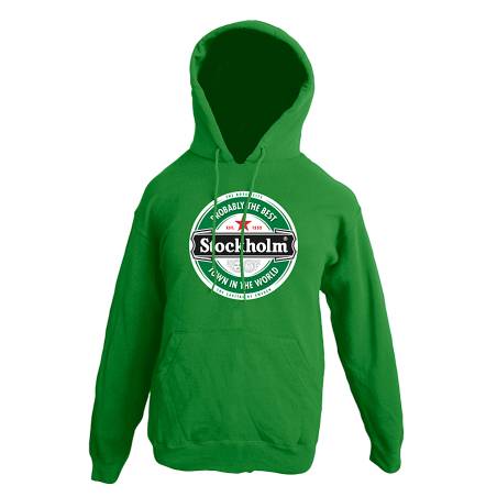 Kelly Green Stockholm "Beer label" Hoodie