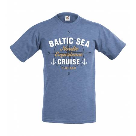 Meleerattu Indigon sininen Baltic Sea Cruise T-paita