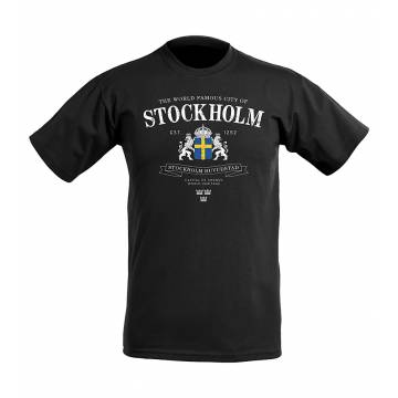 Musta World famous Stockholm T-paita