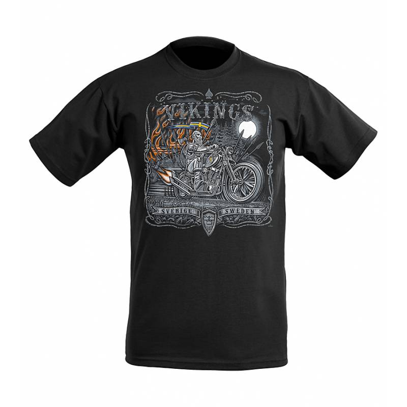 Black Biker Viking, Sweden T-shirt