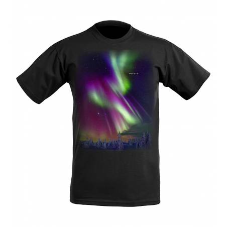 Black DC Aurora borealis Sweden T-shirt