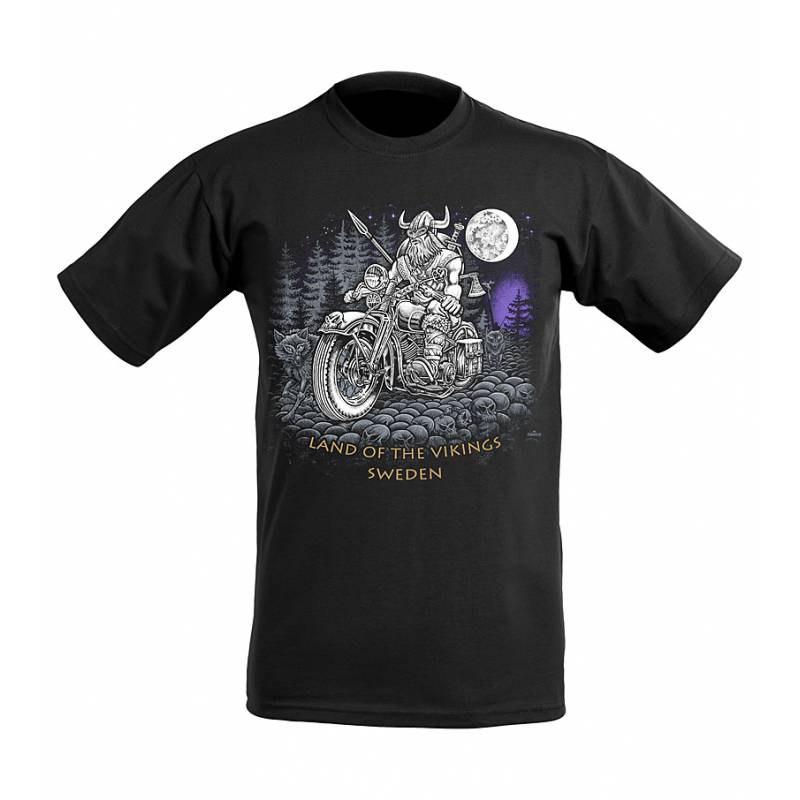 Musta Viking prätkä T-paita
