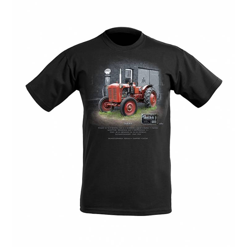 Musta DC Takra Traktori T-paita
