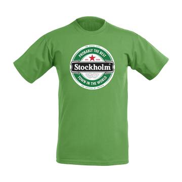 Kirkas vihreä Stockholm Label T-paita