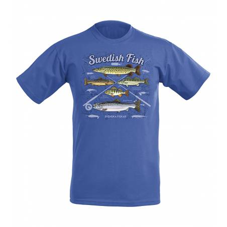 Royal sininen Swedish Fish T-paita