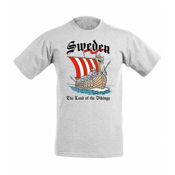 Tuhkan harmaa Viking Skepp Sweden  T-shirt