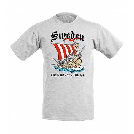 Tuhkan harmaa Viking Skepp Sweden T-paita
