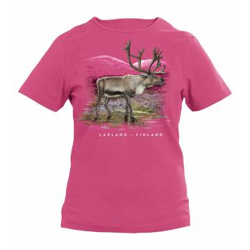 Fuchsia Reindeer, Lapland Kids T-shirt
