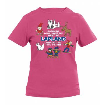 Fuksia Someone who loves...Lapland Lasten T-paita