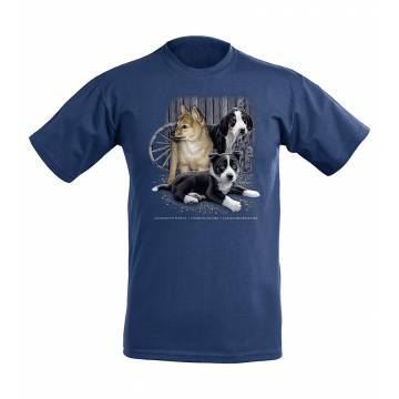 Navy Blue DC Dog puppies Kids T-shirt