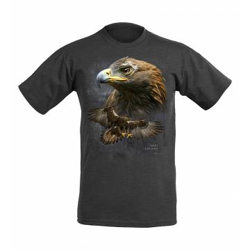 Dark melange gray DC Golden eagle T-shirt Inari Lapland