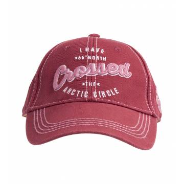 Burgundy Crossed Arctic Circle Washed Canvas Cap