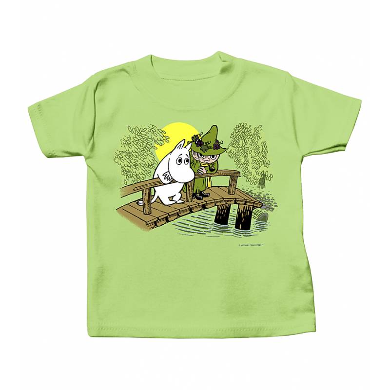 Lime JKH Moomin and Snufkin on the Bridge Baby T-shirt