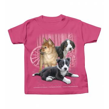 Fuchsia DC Dog puppies Baby T-shirt