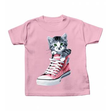 Pink DC Cat in a shoe Baby T-shirt
