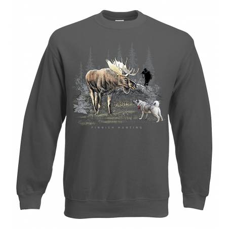 Charcoal DC Finnish moose hunting Sweatshirt