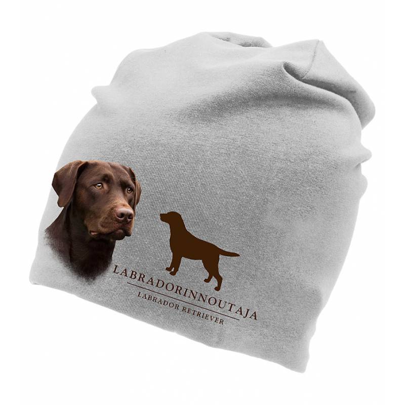 Tummansininen DC Labradorinnoutaja, ruskea Trikoopipo Tummansininen DC Labradorinnoutaja, ruskea Trikoopipo