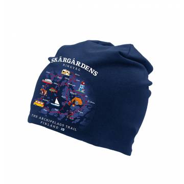 Tummansininen DC Skärgårdens Ringväg Trikoopipo