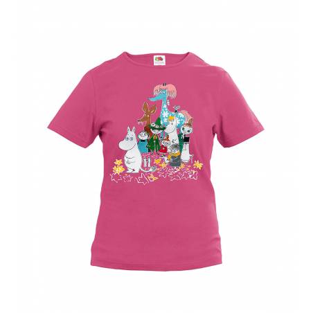 Fuchsia DC Moomins and the horse Kids T-shirt