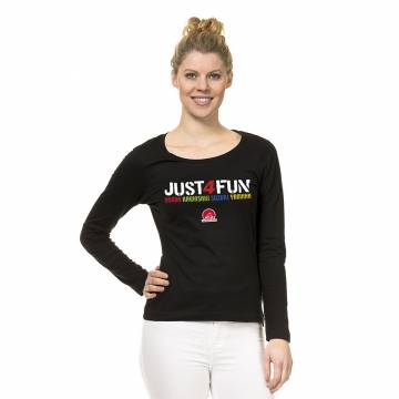 Black Just4Fun Japsistarat Womens Longsleeve T-shirt