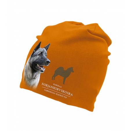 Orange DC Norwegian elkhound Tricot Beanie