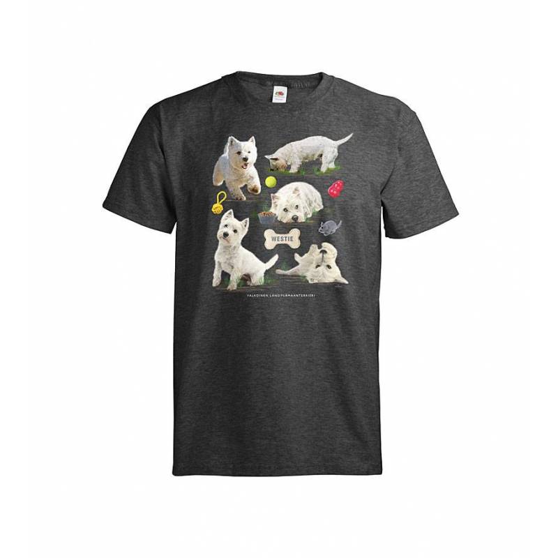 Dark melange gray DC Westie T-shirt