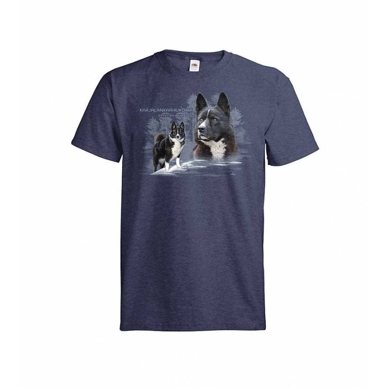 Navy Vintage Heather DC Karelian bear dog 2020 T-shirt