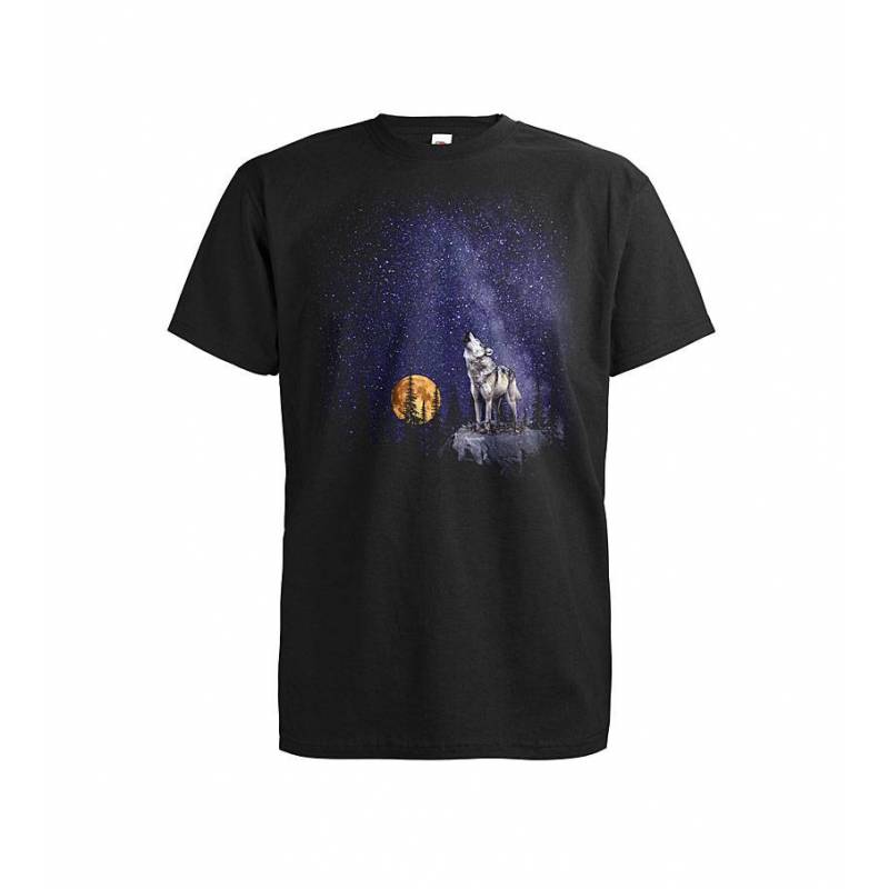 Musta DC Susi ja tähtitaivas T-paita