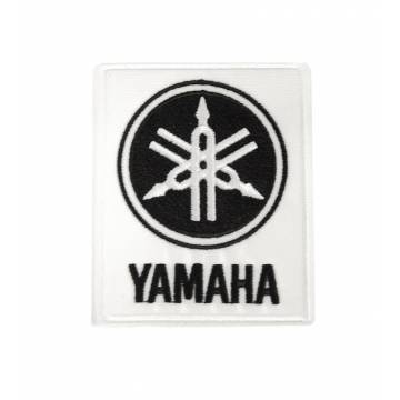 White Yamaha Embroidery Badge 60x75 mm