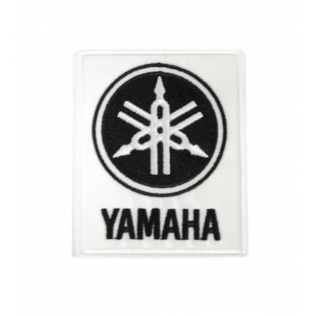 White Yamaha Embroidery Badge 60x75 mm