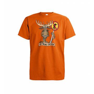 Orange / Light Graphite Elk, Eat more chicken T-shirt